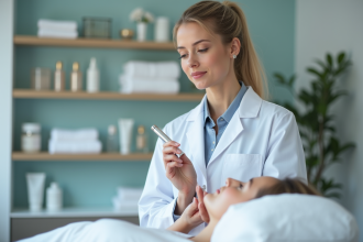 Specialiste en soins de peau femme en clinique moderne